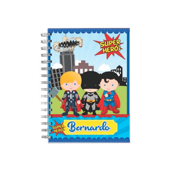 Agenda Escolar Super Herói Personalizada