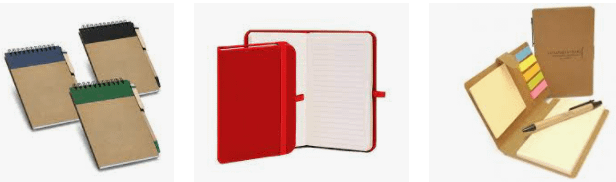 Caderneta de anotações para brindes