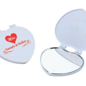 Espelho de Bolsa Formato Coração Personalizado
